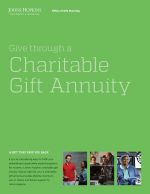 View more information about making a gift through a Charitable Gift Annuity.