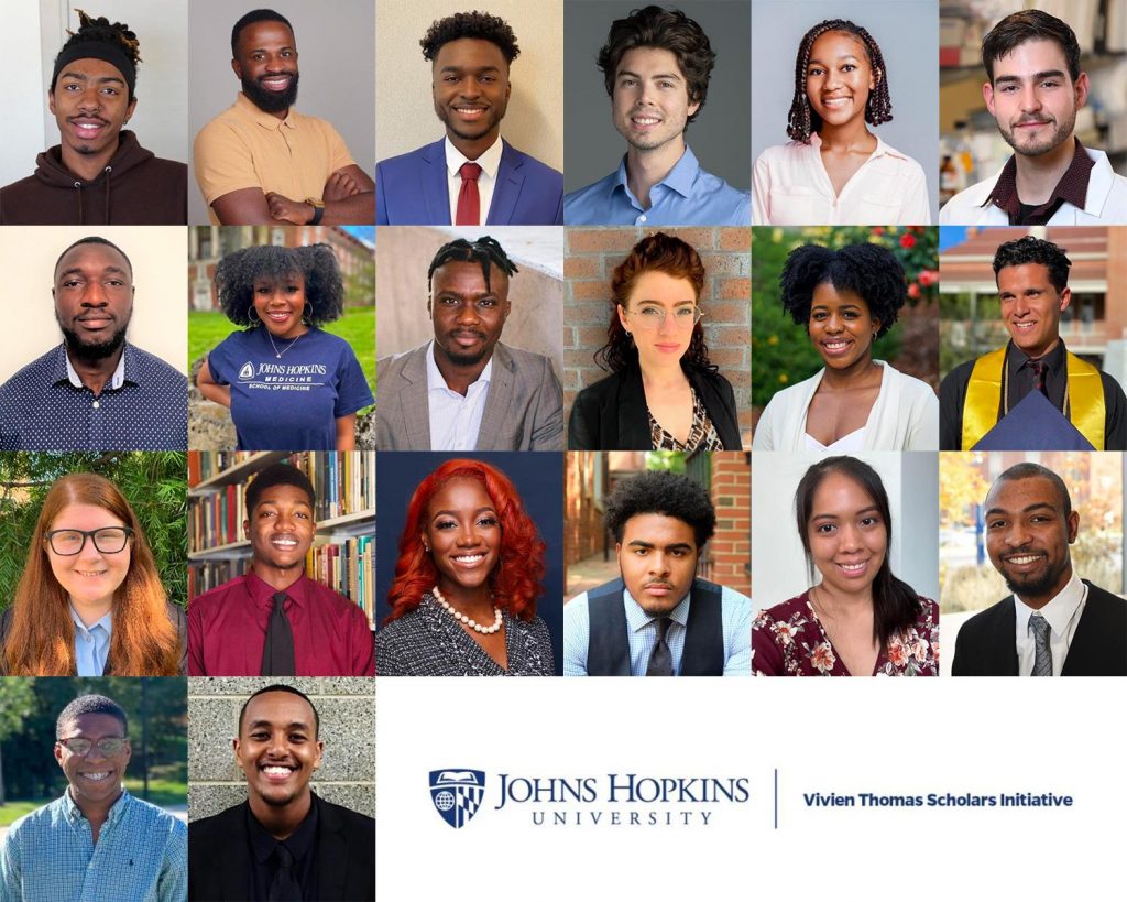 a collage of the inaugural vivien thomas scholars