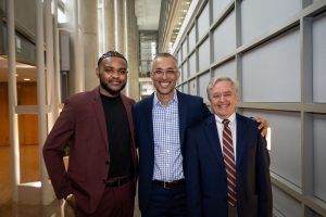 Kahlid Fowlkes, Daniel Dawes, Dan Ford at the 2023 johns hopkins henrietta lacks memorial lecture